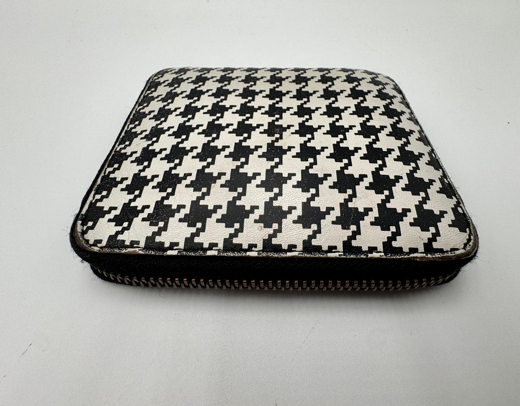 COMME des GARÇONS Black & White Houndstooth Zip Wallet