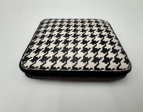 COMME des GARÇONS Black & White Houndstooth Zip Wallet