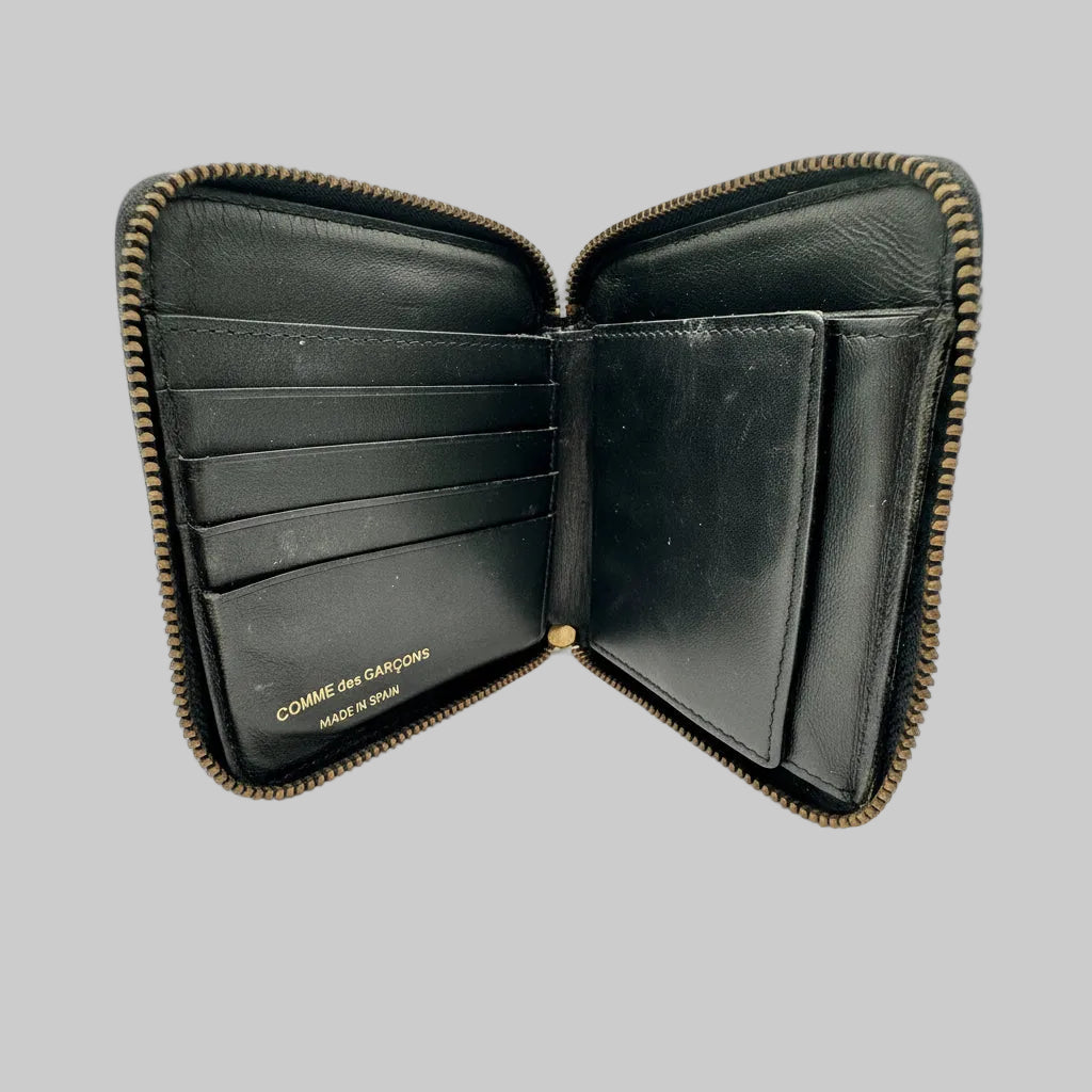 COMME des GARÇONS Black & White Houndstooth Zip Wallet