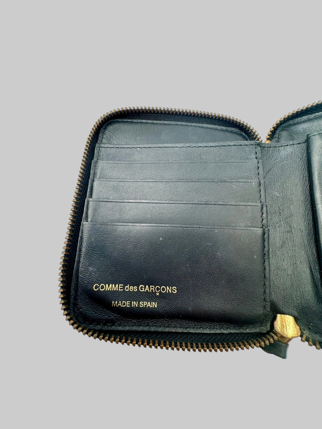 COMME des GARÇONS Black & White Houndstooth Zip Wallet