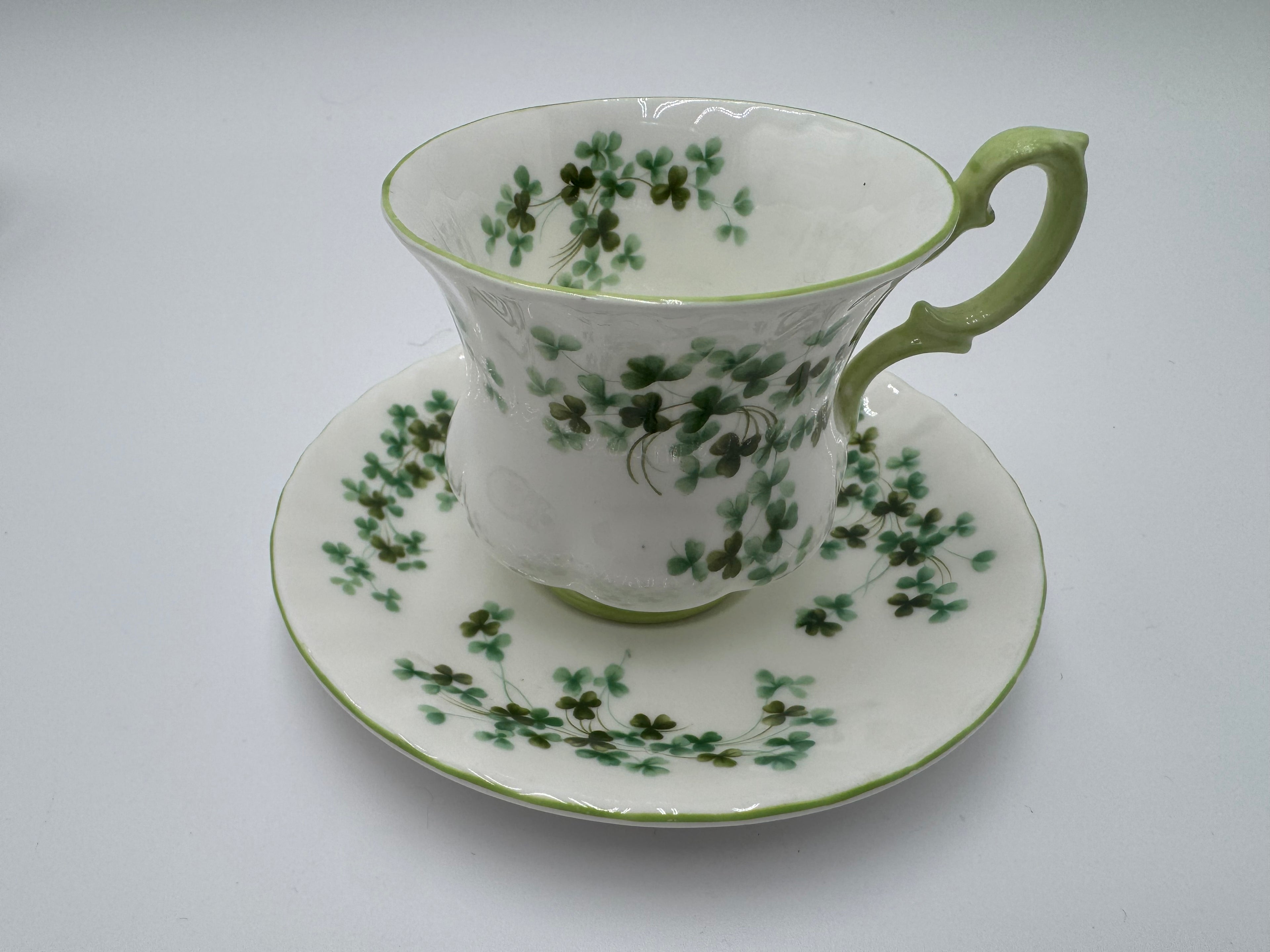 Royal Albert Shamrock Bone China Teacup & Saucer – Made in England