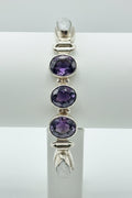 Sterling Silver Amethyst & Freshwater Pearl Bracelet