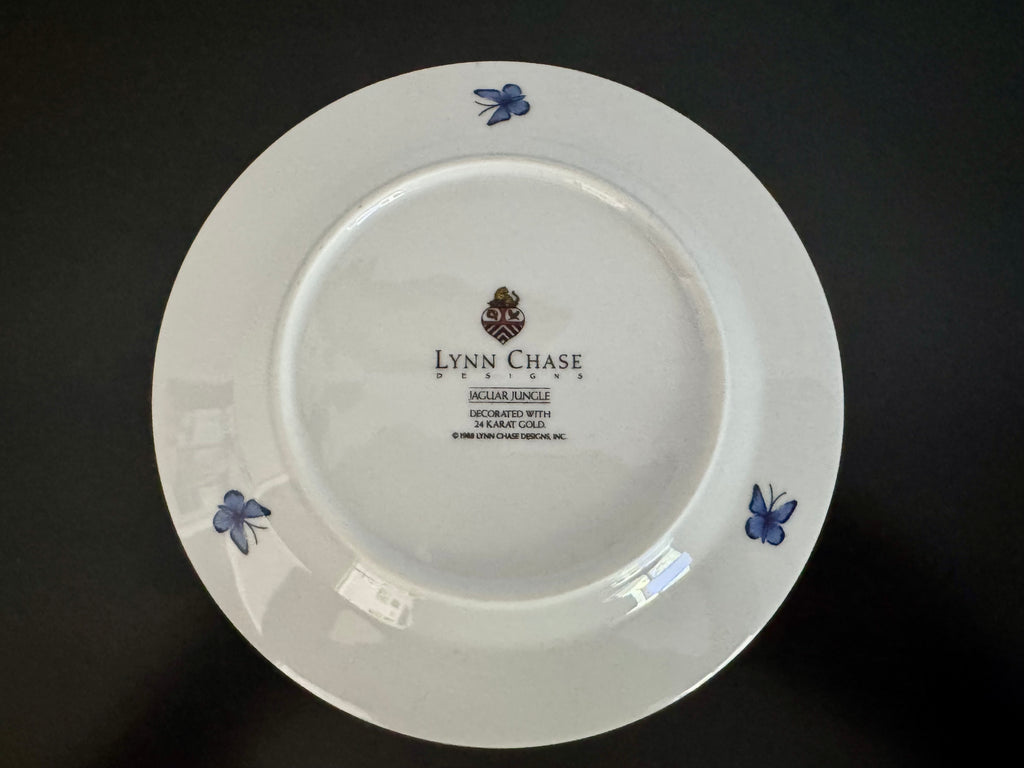 Lynn Chase Jaguar Jungle 6.5" Bread & Butter Plates – 24K Gold Rim